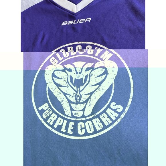 Dodgeball Globo Gym Purple Cobras Men’s Bauer Jersey Size XL - Picture 3 of 14